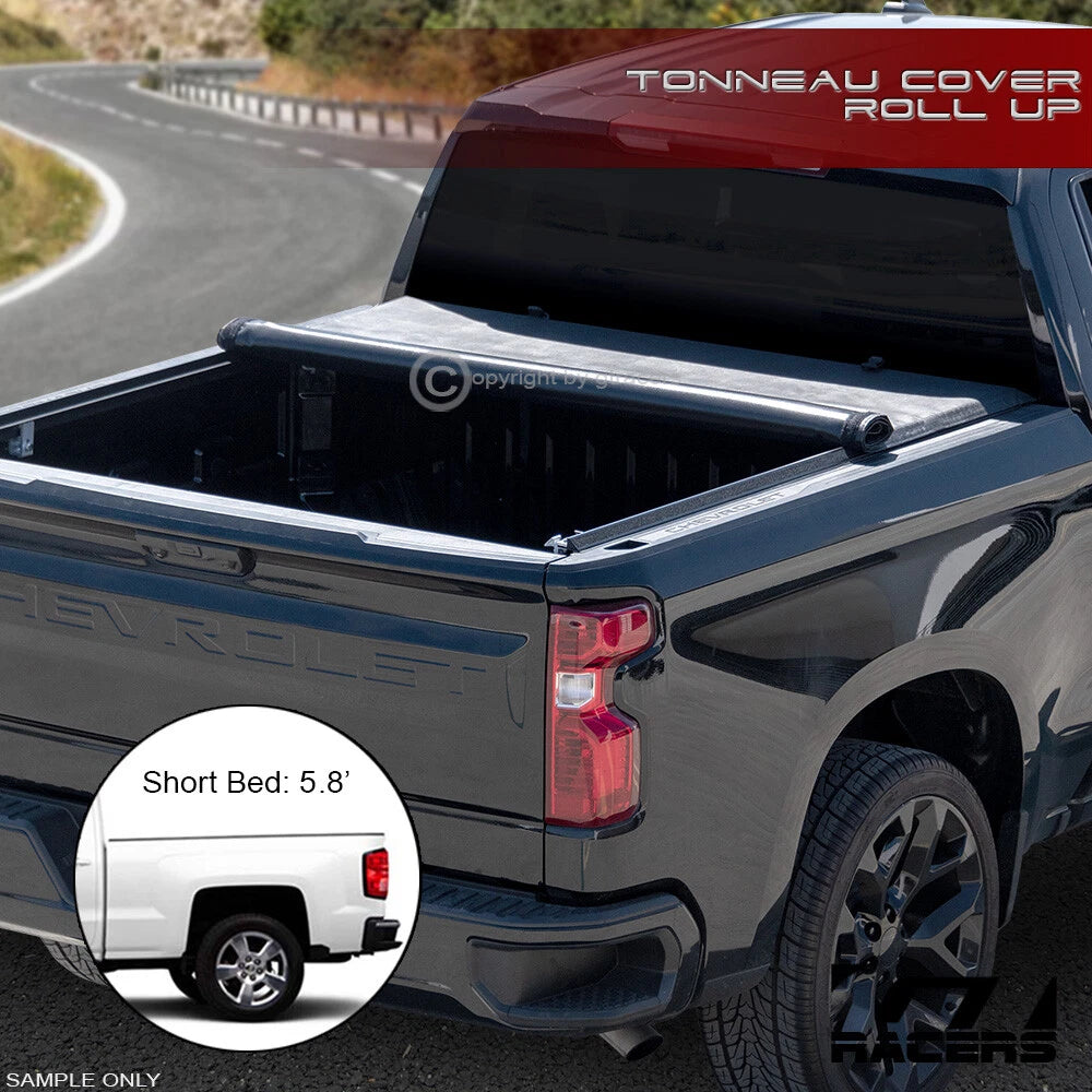 2019-2021 Silverado/Sierra 1500 5.8'/68" Bed Lo Pro Roll Up Tonneau Cover v2