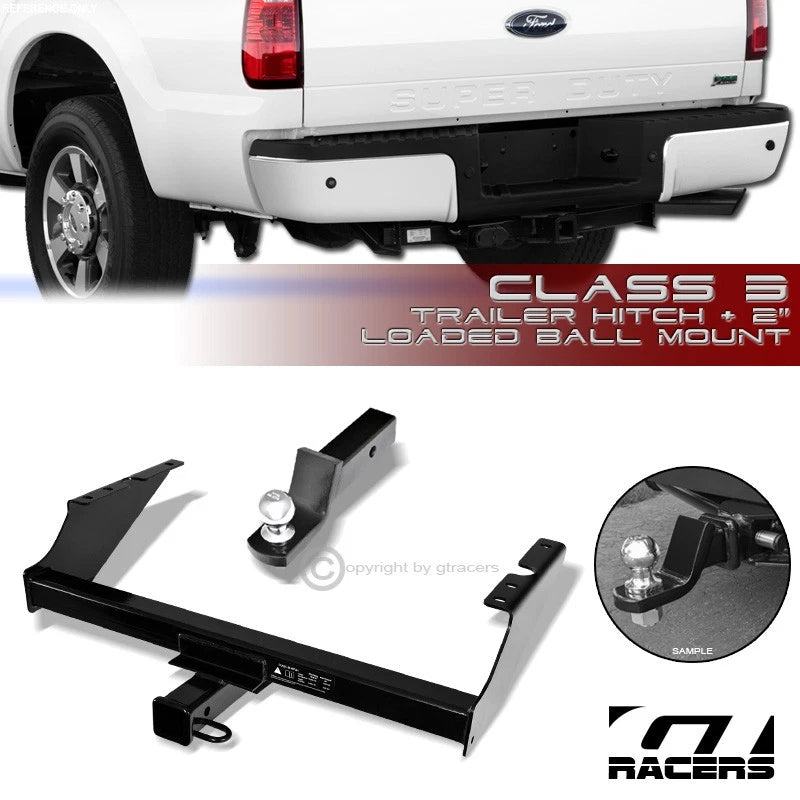 Class 3 Trailer Hitch Receiver+2" Ball Mount 1999-2016 Ford F250/F350 SD