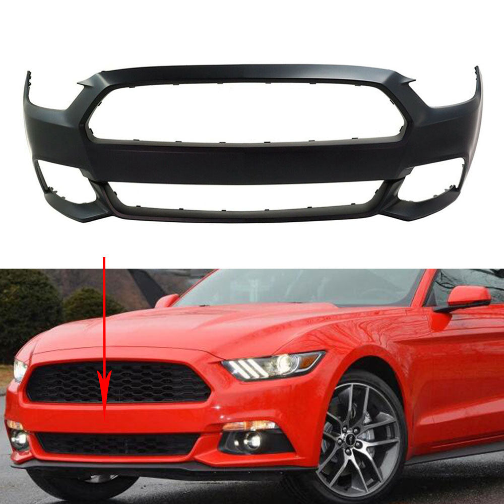 Front Bumper Cover Black Trim For 2015-2017 Ford Mustang Shelby Model Except