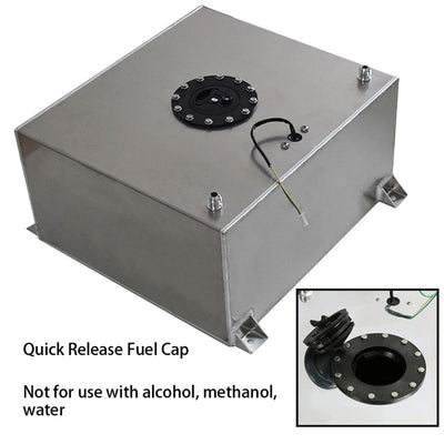 15 Gallon Polished Aluminum Racing Drift Fuel Cell Tank+Level Sender