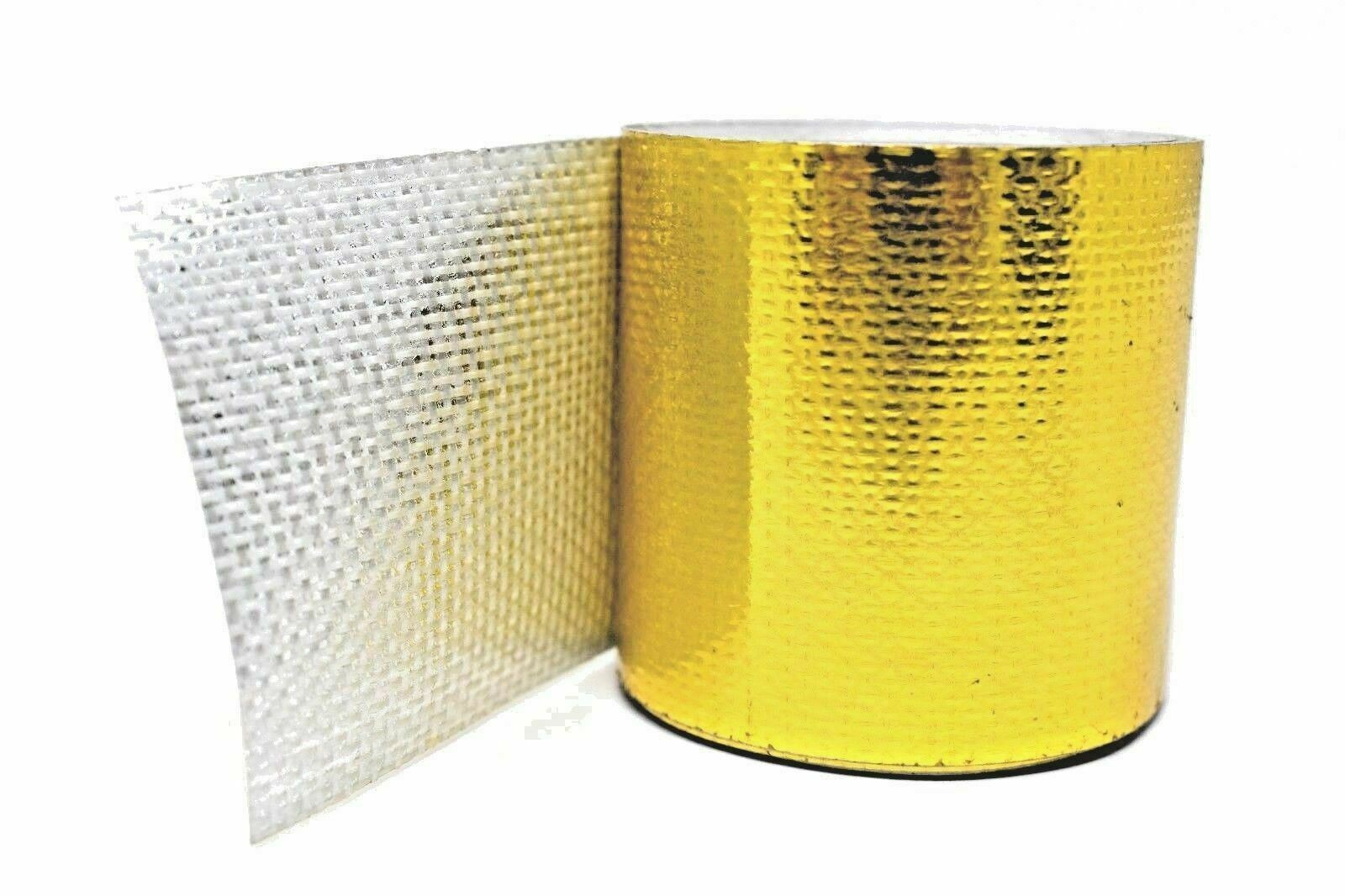 Gold Reflective Thermal Heat Shield Tape Protection 2''x15' Roll Turbo Engine