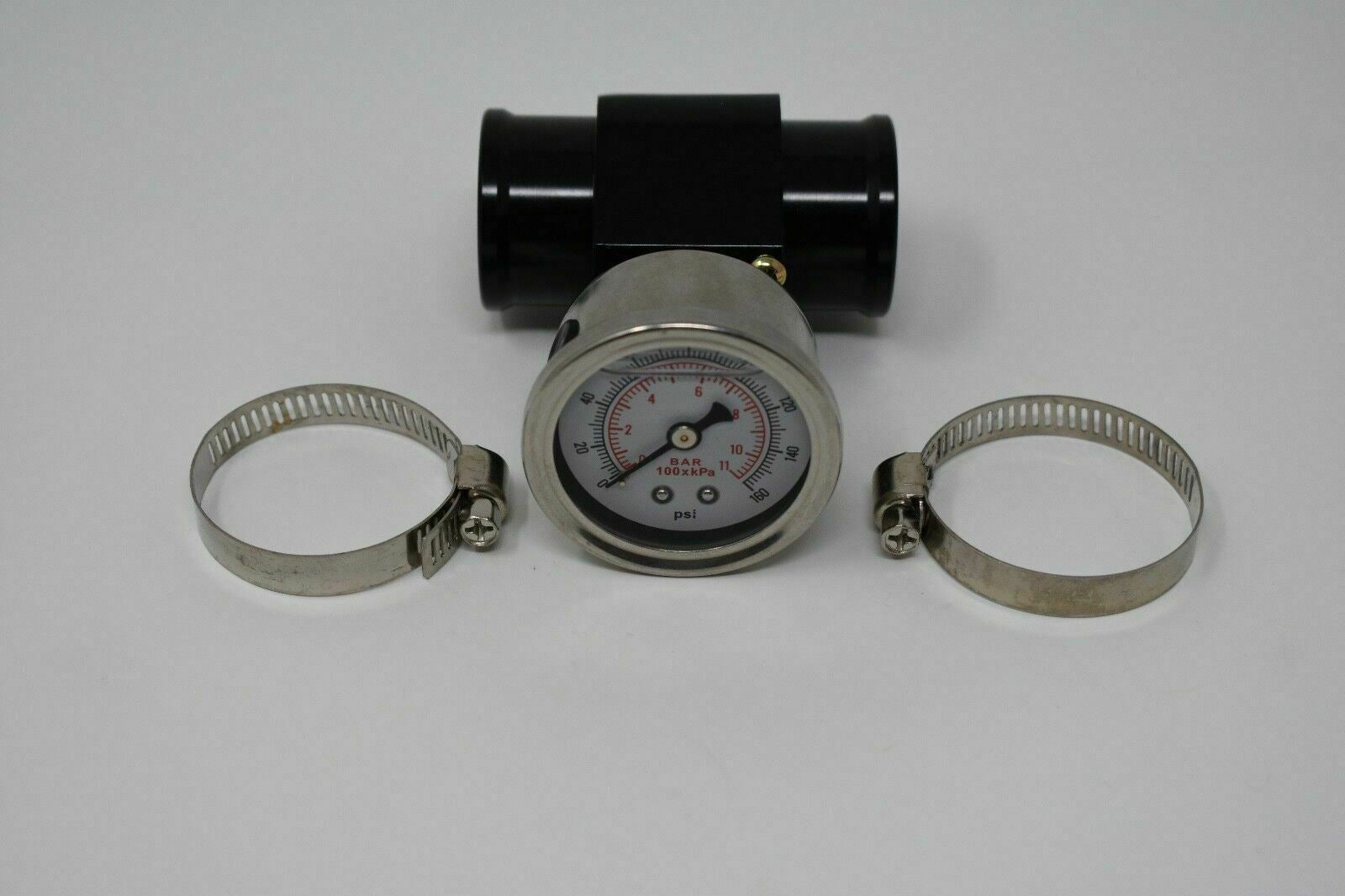 Water Hose Coolant Temperature Sensor Hose Adapter W/ Pressure Gauge 28mm Univer