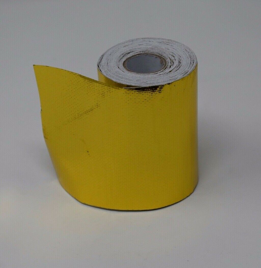 Giant Gold Reflective Thermal Heat Shield Tape Protect 4''x15' Roll Turbo Engine