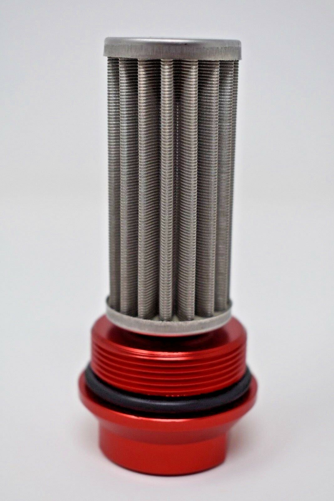 Universal Racing In-Line Fuel Filter With AN 6 8 10 Fittings Adapter 50 Micron