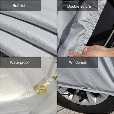 3XXL Breathable PEVA Full Car Cover Rain UV Dust Snow Resistant Universal Fit