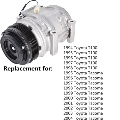 A/C Compressor Fit For Toyota T100 94-98 Tacoma 95-04 L4 2.4L 2.7L 77335