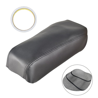 For 2016-2019 Nissan Maxima Leather Center Console Lid Armrest Cover Black Skin