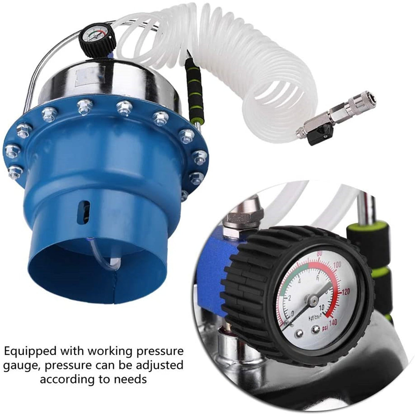 Pneumatic Air Pressure Kit Brake & Clutch Bleeder Valve System 4.5 CFM'