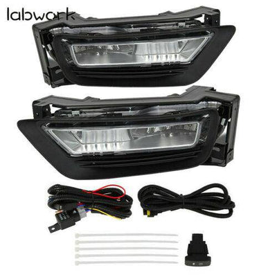 Replacement Fog Lights+Switch Left+Right For 2013-2015 Honda Accord Sedan 4Dr